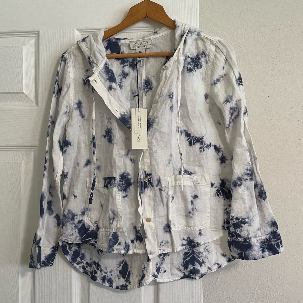 Linen Tie Dye Hoodie (S)